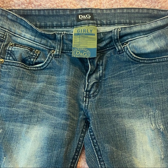 DOLCE & GABBANA girly denim capri jeans! - Picture 3 of 5